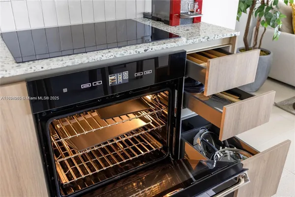 a close view of a fireplace