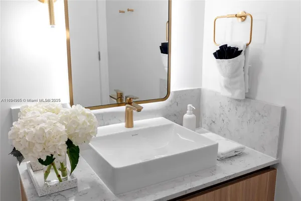 a bathroom with a sink