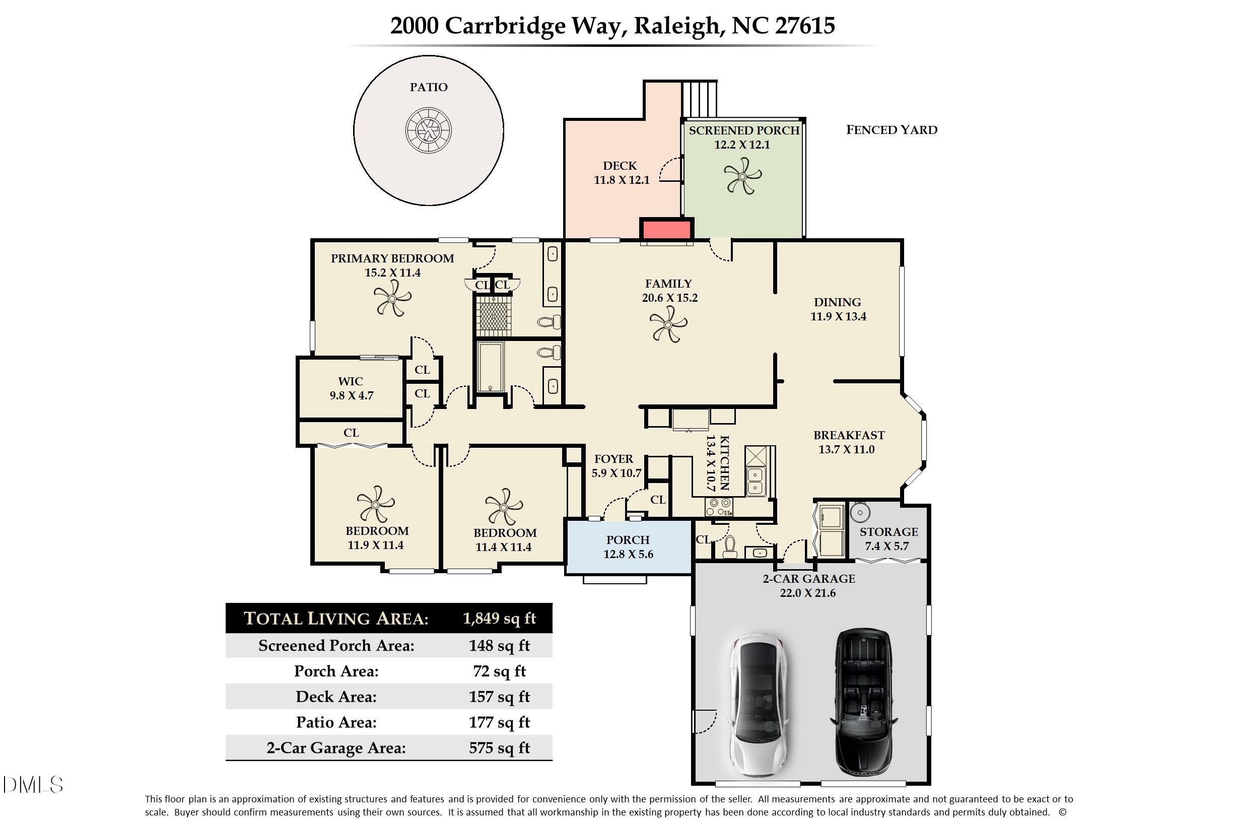 2000 Carrbridge Way Raleigh, NC 27615 - Photo 32 of 32 Floor Plan - MLS Photos-2