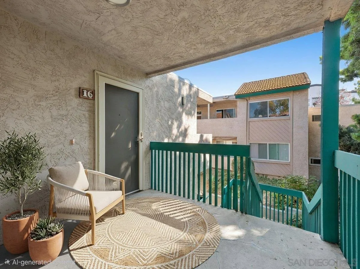 3431 Capalina Road, Unit 16 San Marcos, CA 92069 - Photo 3 of 17 a balcony view with a seating space