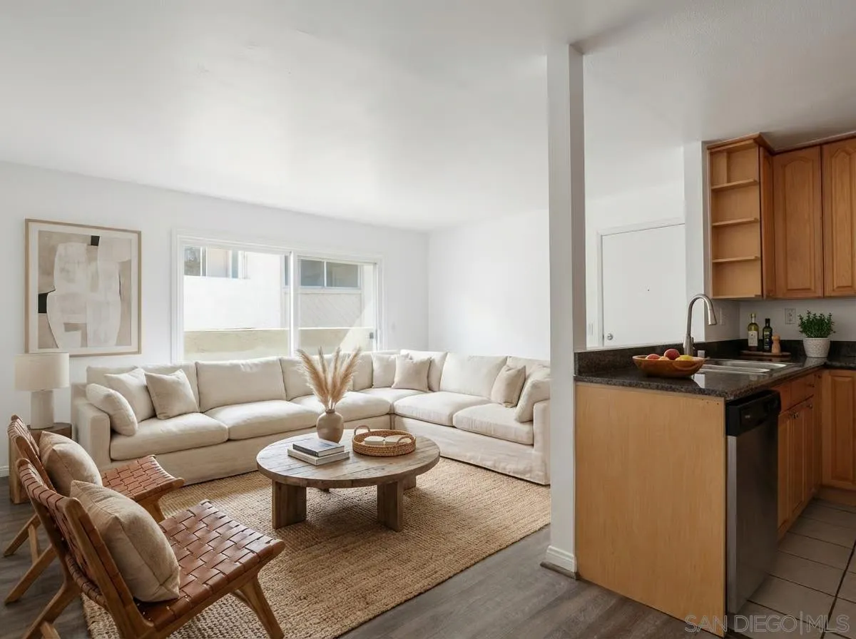 3431 Capalina Road, Unit 16 San Marcos, CA 92069 - Photo 4 of 17 a living room with furniture a rug and a window