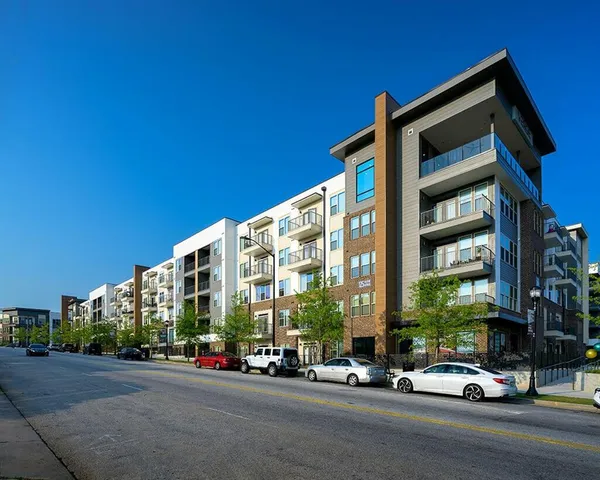 a car parked in front of a building