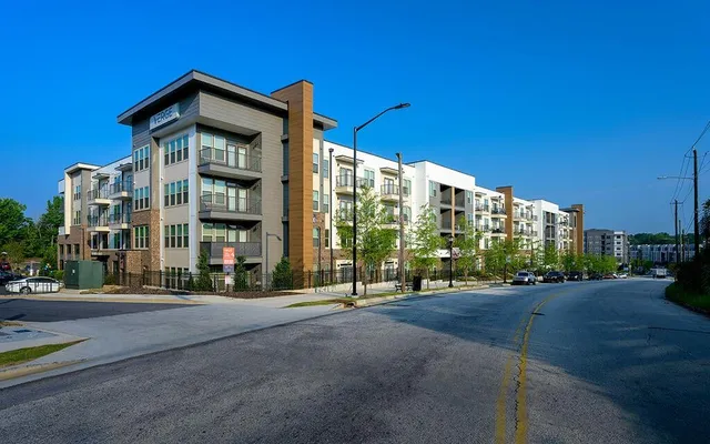 a view of city with tall buildings