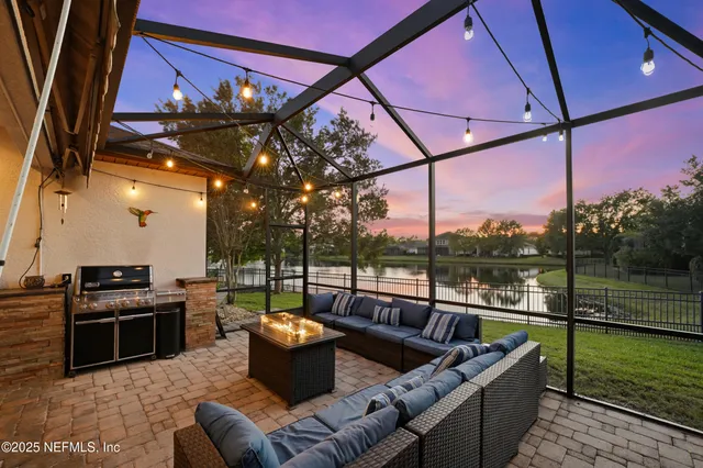 a outdoor living space with patio furniture