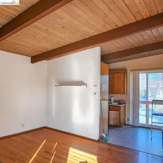 a view of a bathroom with a toilet