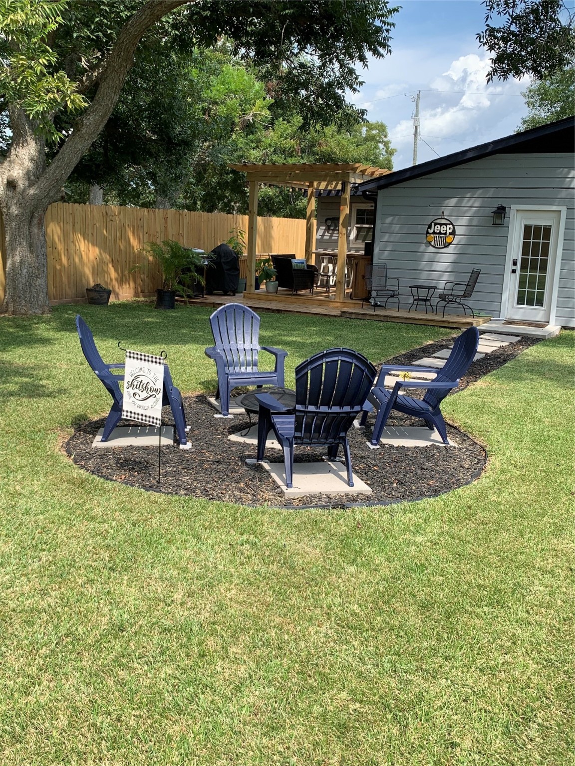 846 South Anderson Street Angleton, TX 77515 - Photo 24 of 29 a view of a house with backyard porch and sitting area