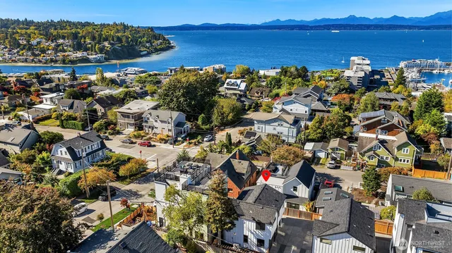 an aerial view of multiple house