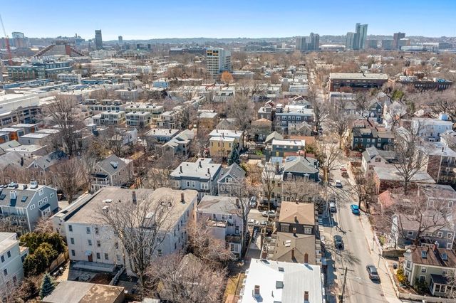 an aerial view of a city