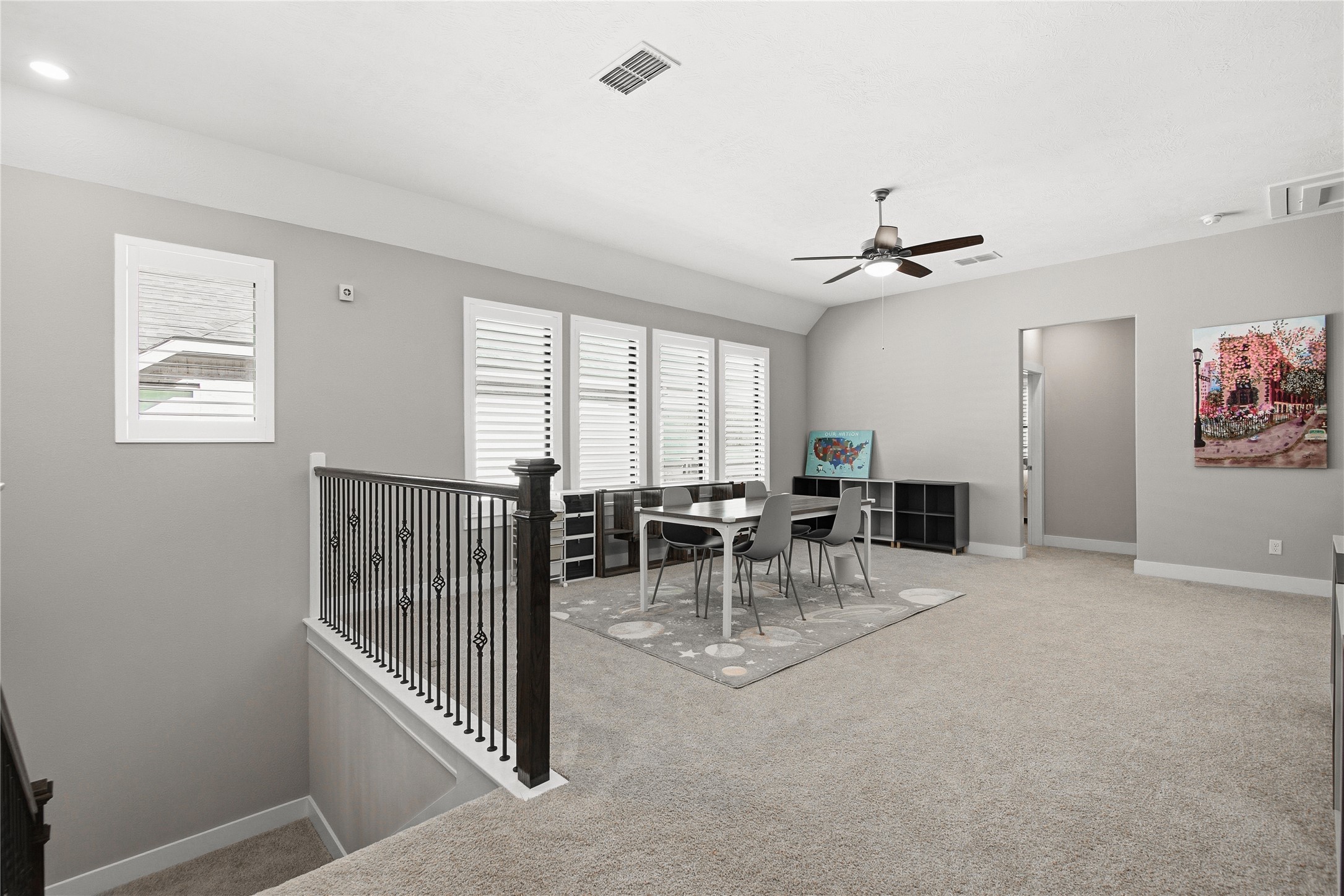 1222 McMurtry Ridge Drive Katy, TX 77494 - Photo 25 of 49 a view of a livingroom with furniture and a ceiling fan
