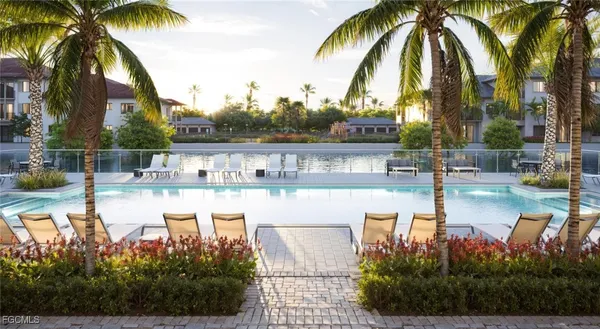 a view of swimming pool with a table and chairs
