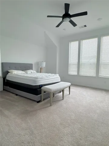 a bedroom with furniture and window