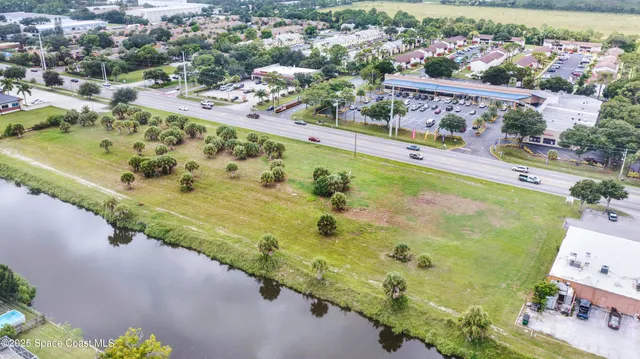 an aerial view of swimming pool