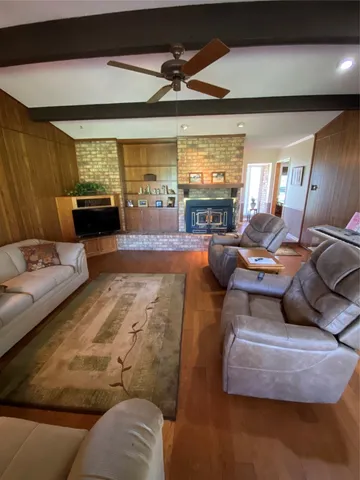 a living room with a furniture washer and dryer