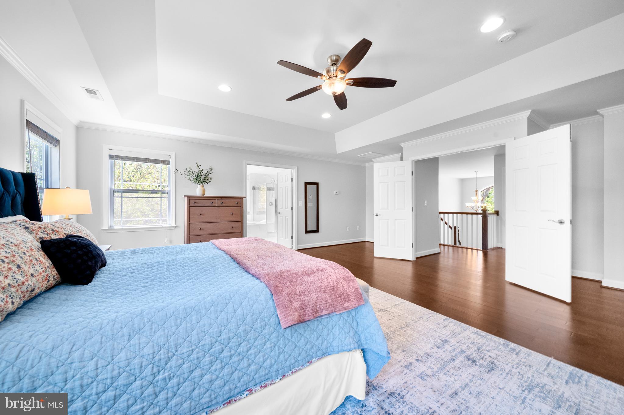1639 Macon Street McLean, VA 22101 - Photo 39 of 86 a bedroom with a large bed and a large window