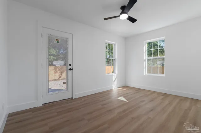 wooden floor in a room