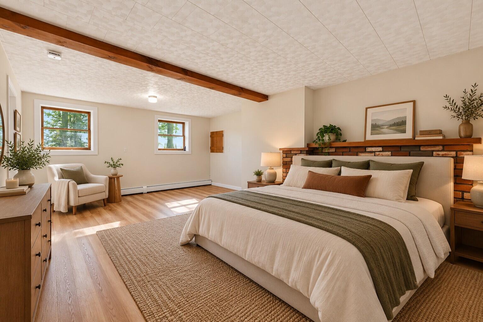 157 Buker Road Litchfield, ME 04350 - Photo 30 of 51 Warm Rustic Bedroom Retreat