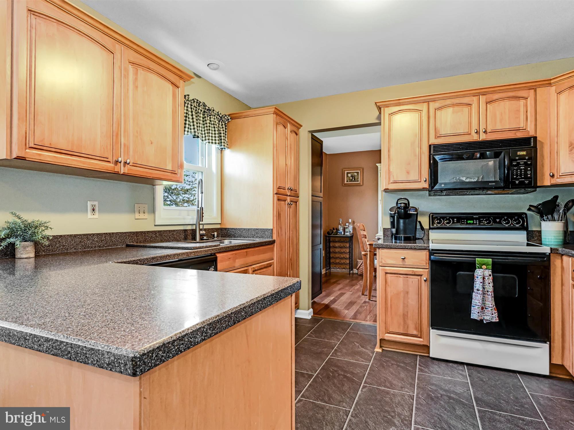 205 Village Spring Lane Reinholds, PA 17569 - Photo 9 of 29 a kitchen with stainless steel appliances granite countertop a stove a sink and a microwave