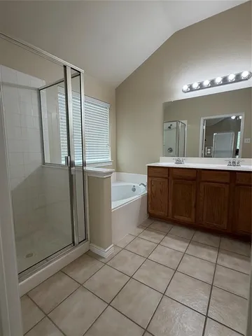 a bathroom with a sink a mirror and a bathtub