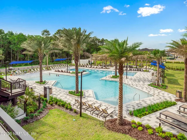 a view of a backyard with porch