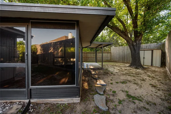 a backyard of a house