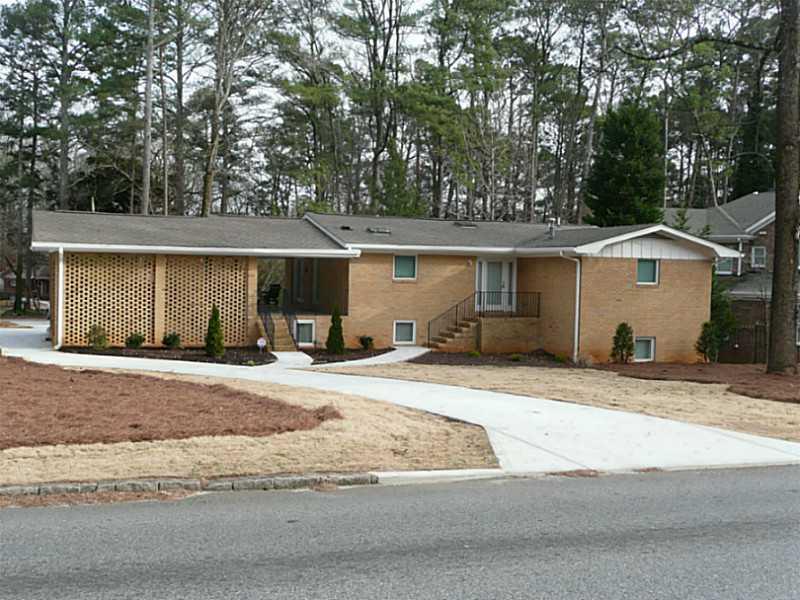 2121 Clairmont Road Decatur, GA 30033 - Photo 1 of 1 Exterior Front. Totally renovated four sided brick ranch with finished terrace level