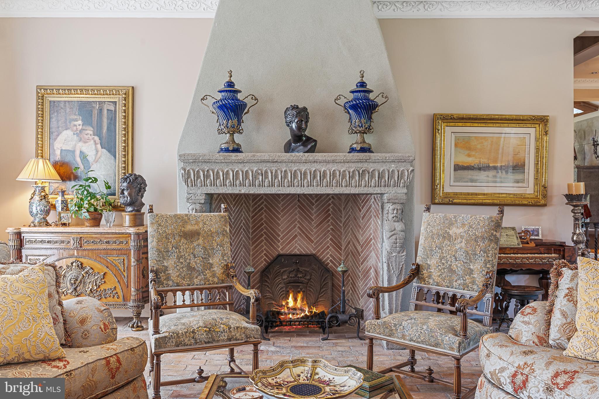 13320 Signal Tree Lane Potomac, MD 20854 - Photo 21 of 143 500 year old pepperino mantle from Viterbo, Italy