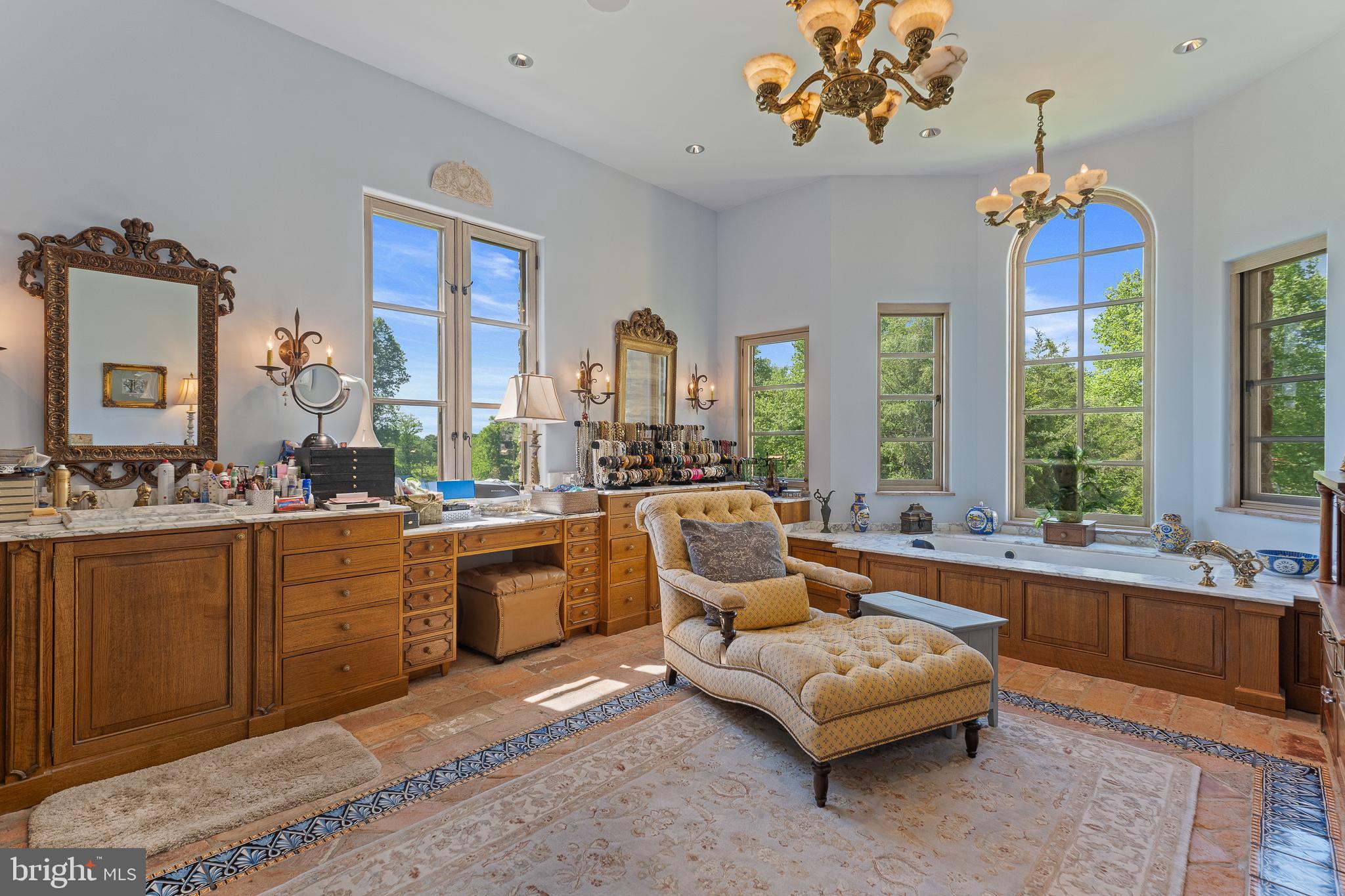 13320 Signal Tree Lane Potomac, MD 20854 - Photo 82 of 143 Elegant spacious lounge, jetted tub,antique detail