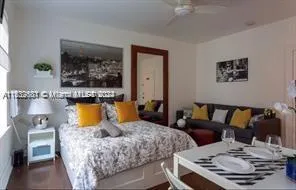 a living room with furniture and a couch