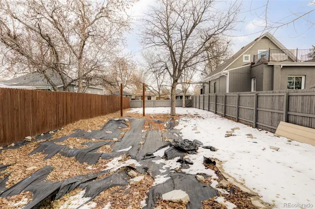 a view of snow on the road