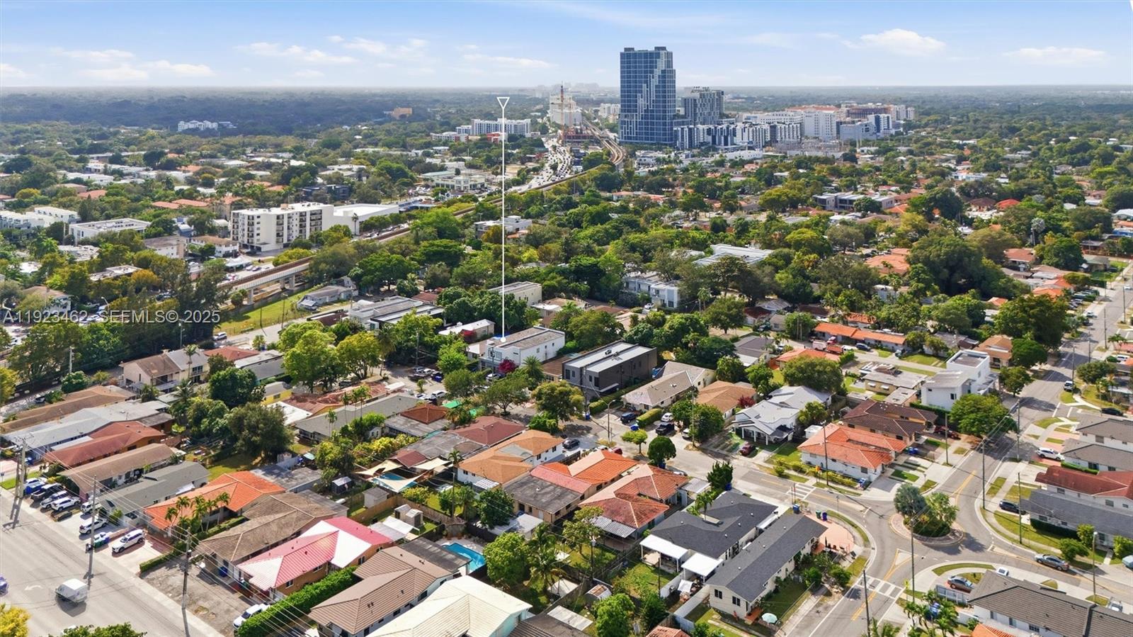 2852 Southwest 32nd Court, Unit 2852 Miami, FL 33133 - Photo 45 of 50 an aerial view of a city with lots of residential buildings