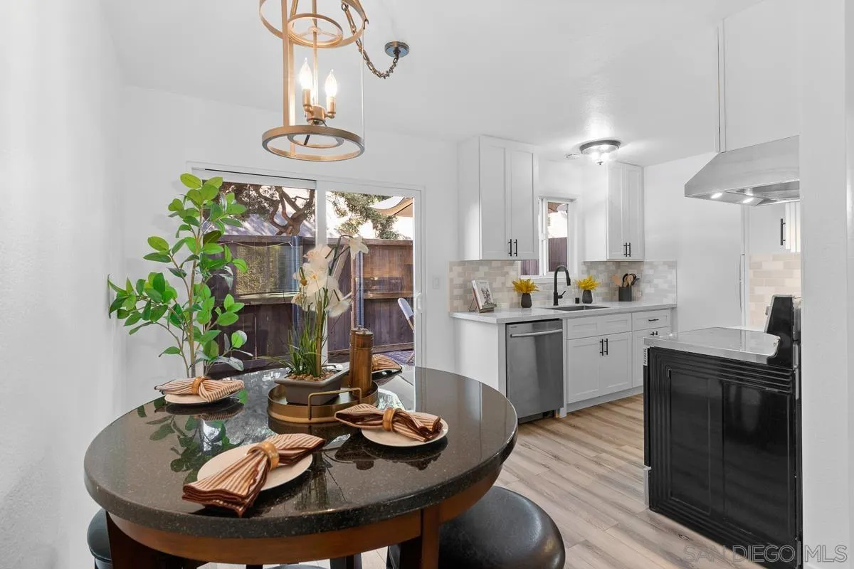 981 North Vulcan Avenue, Unit 4 Encinitas, CA 92024 - Photo 6 of 24 a kitchen with a table and chairs in it
