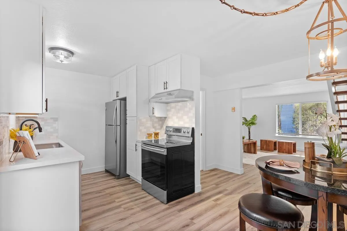 981 North Vulcan Avenue, Unit 4 Encinitas, CA 92024 - Photo 8 of 24 a kitchen with stainless steel appliances granite countertop a sink stove and refrigerator