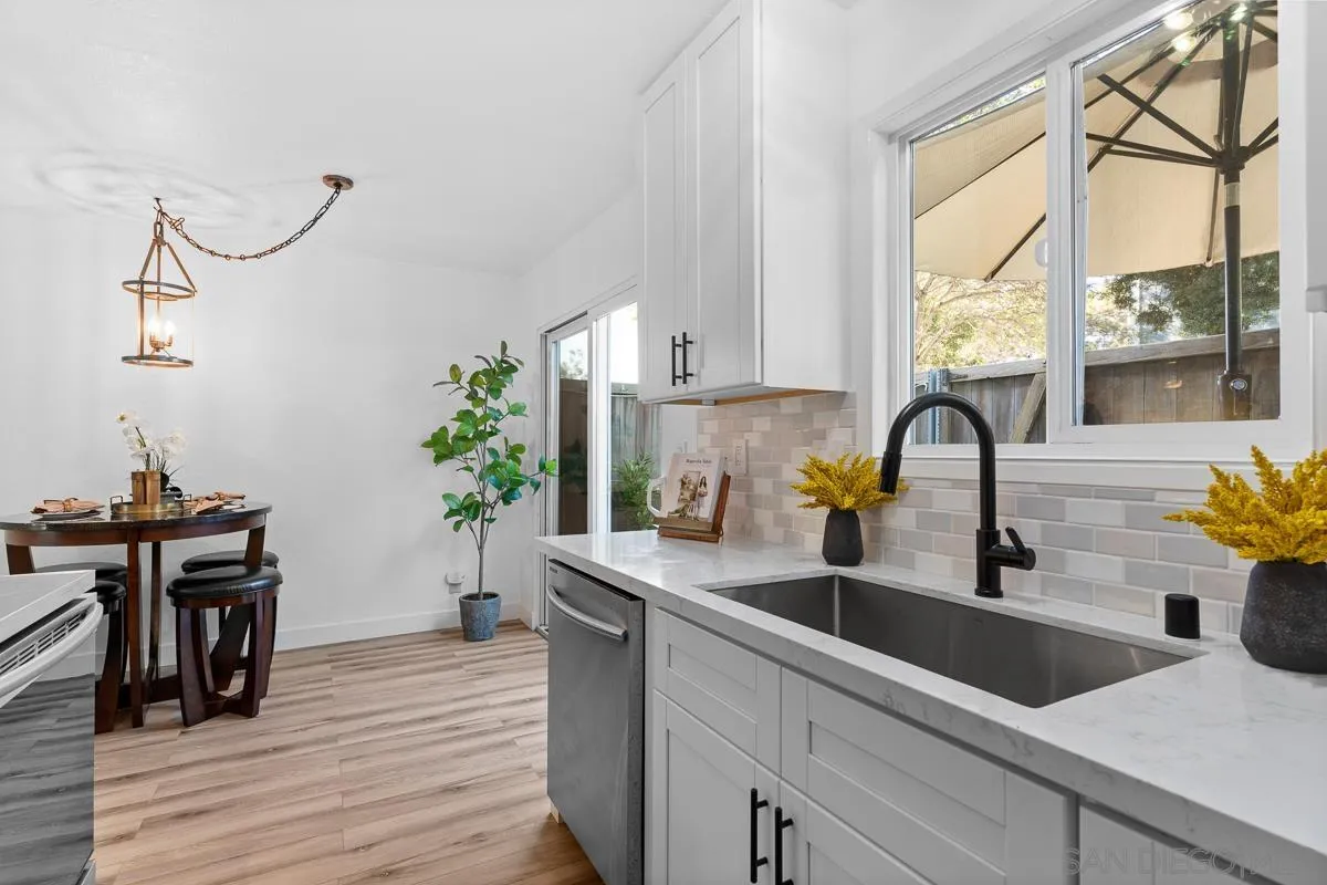 981 North Vulcan Avenue, Unit 4 Encinitas, CA 92024 - Photo 10 of 24 a kitchen with a sink and wooden floor