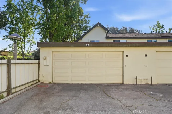 a view of a house with a garage