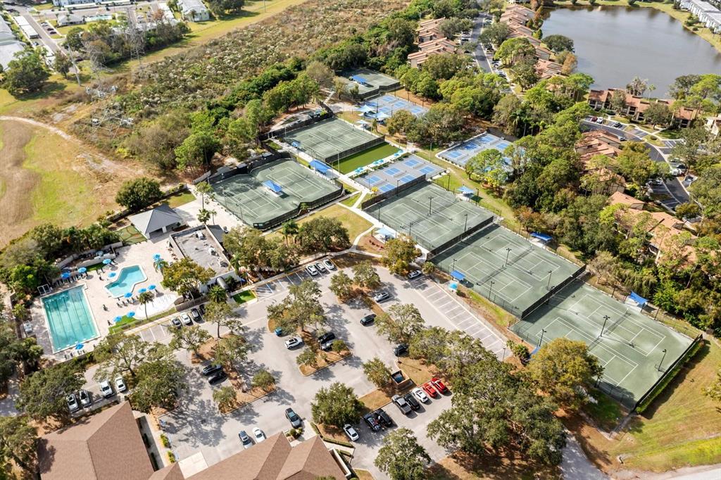 1227 Clays Trail Oldsmar, FL 34677 - Photo 32 of 37 an aerial view of residential houses with yard