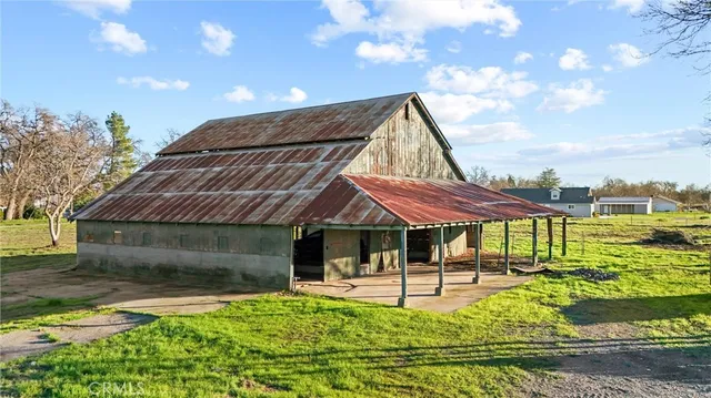 a view of a wooden door