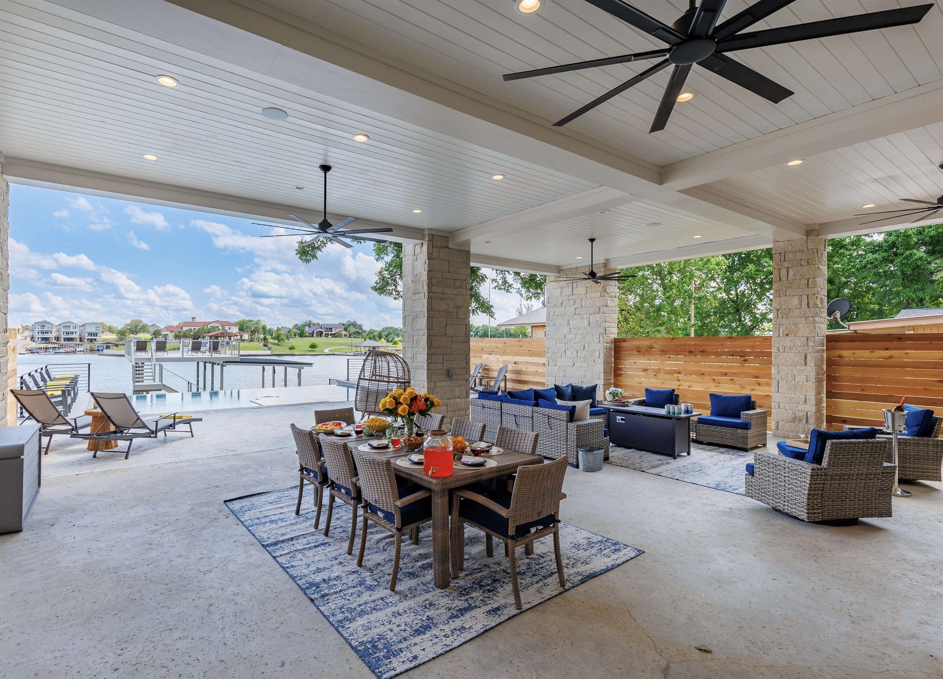 563 Ellen Williams Loop Kingsland, TX 78639 - Photo 6 of 30 Outdoor dining area & lounge area by the pool!