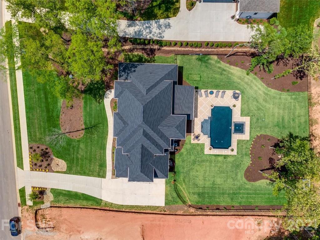 2886 Holbrook Road Fort Mill, SC 29715 - Photo 33 of 34 an aerial view of a house with garden space and street view