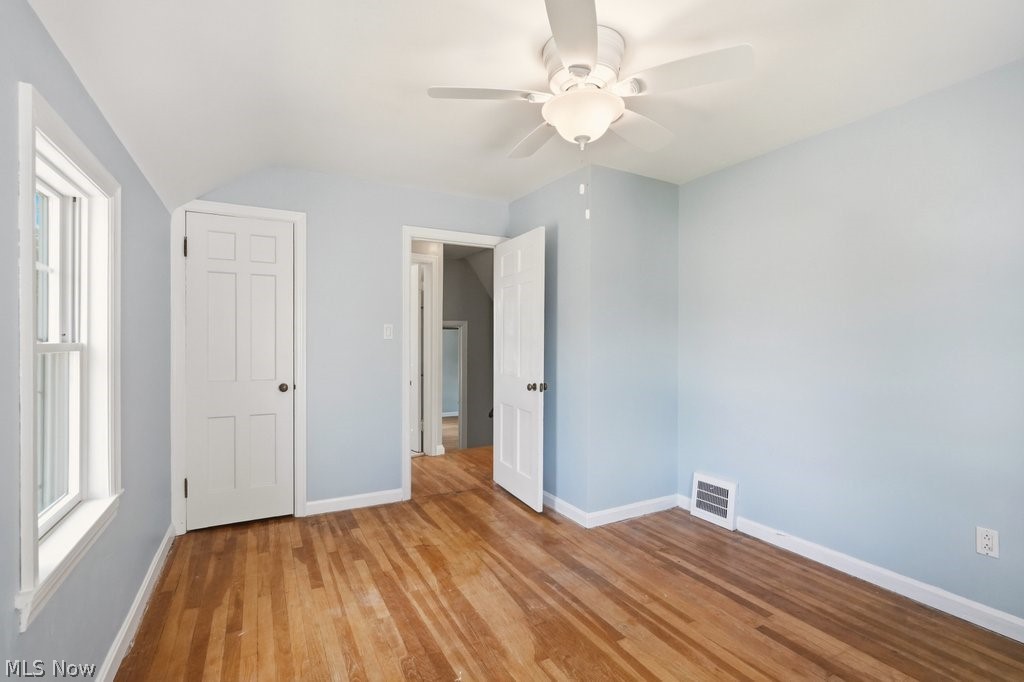 1379 Winston Road South Euclid, OH 44121 - Photo 20 of 30 Bedroom, 13 x 11 with hardwood floors and ceiling fan.