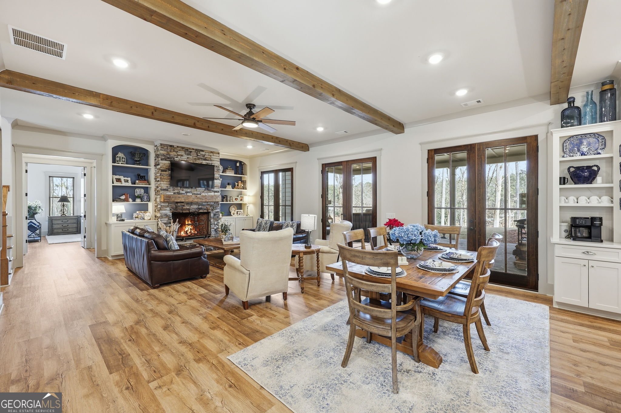 1282 Dean Hill Road Southeast Monroe, GA 30655 - Photo 34 of 58 a view of a dining room with furniture window and wooden floor