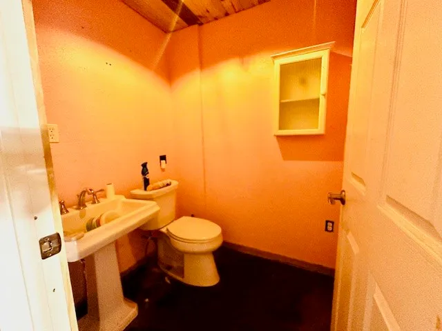 a bathroom with a sink and a toilet