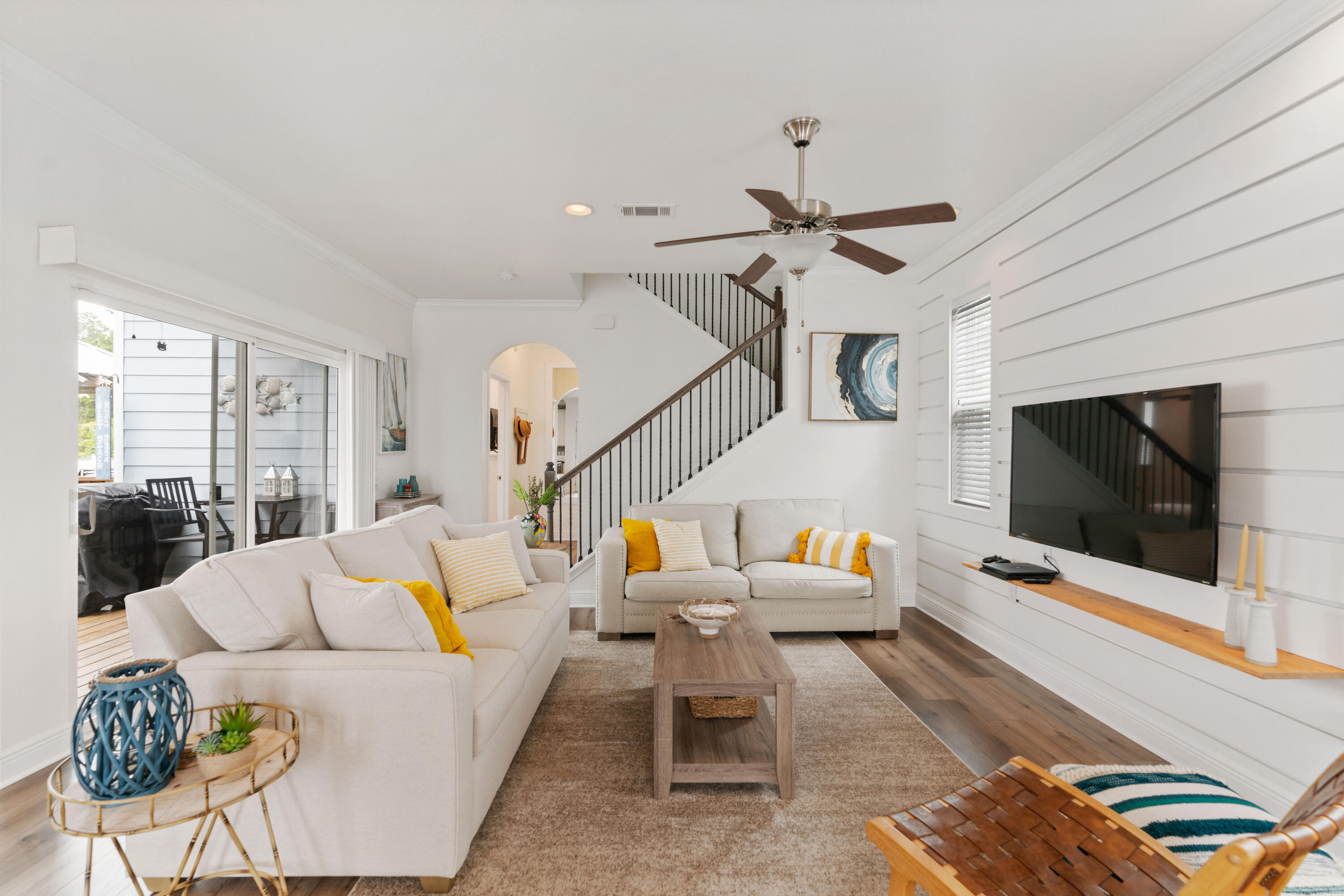 104 Sandpine Loop Inlet Beach, FL 32461 - Photo 5 of 26 a living room with furniture and a flat screen tv