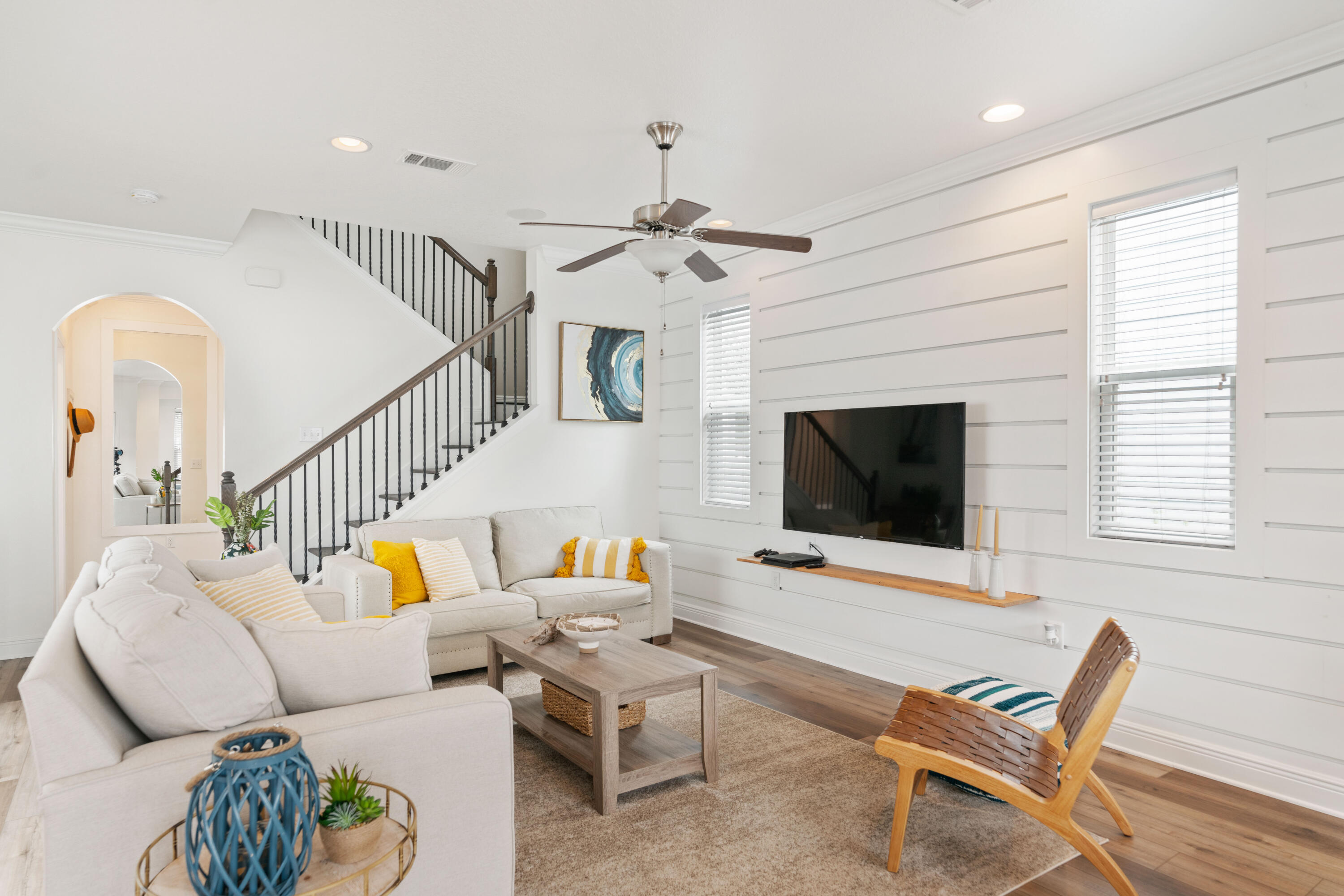 104 Sandpine Loop Inlet Beach, FL 32461 - Photo 6 of 26 a living room with furniture and a flat screen tv