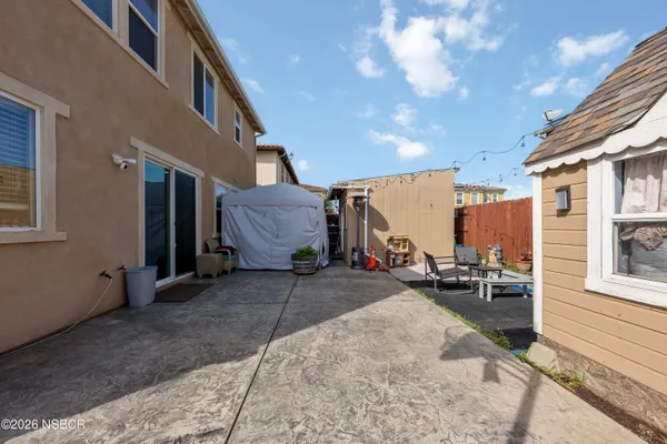 a view of a house with a patio