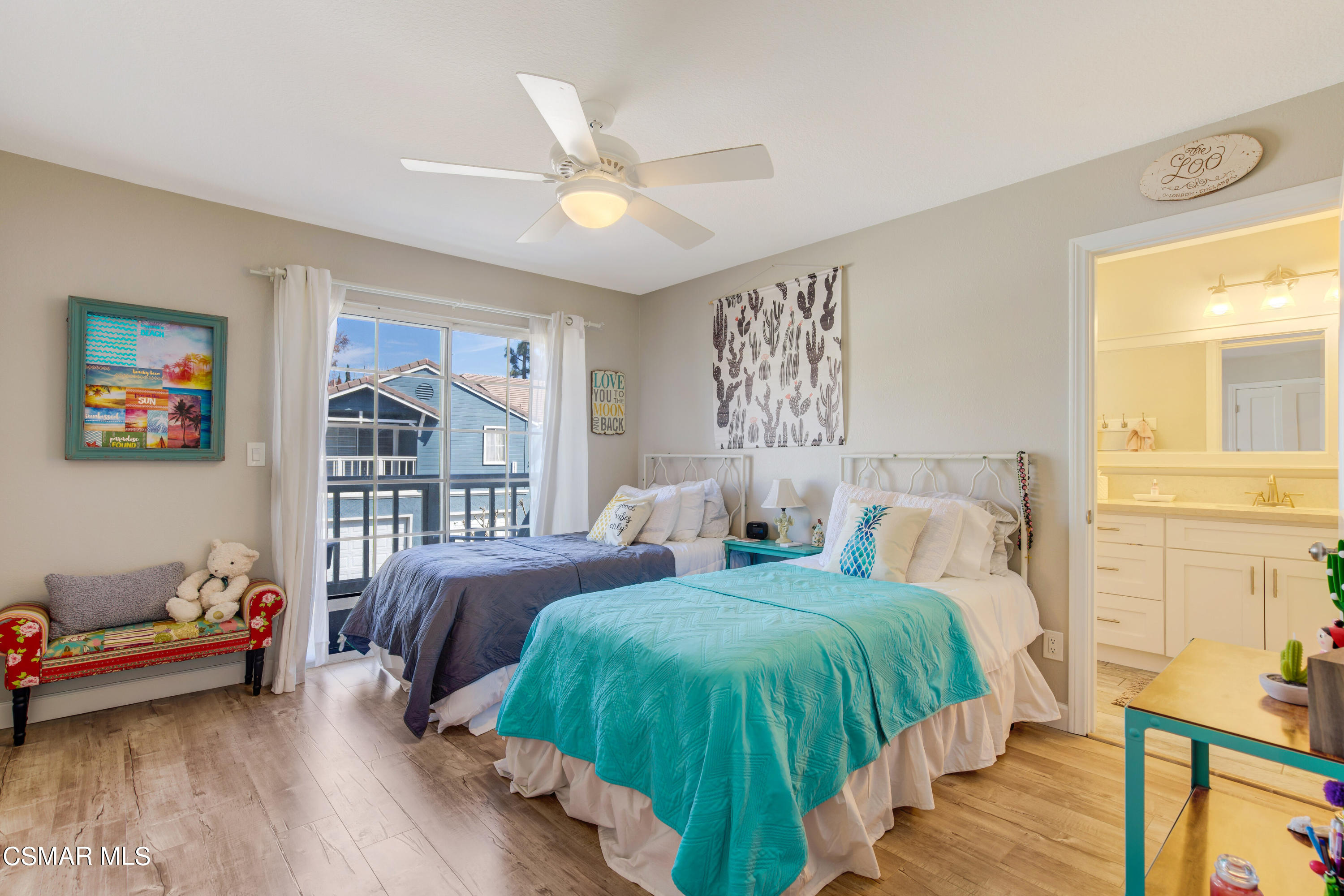 1948 Rory Lane, Unit 4 Simi Valley, CA 93063 - Photo 19 of 23 a bedroom with two beds and a large window