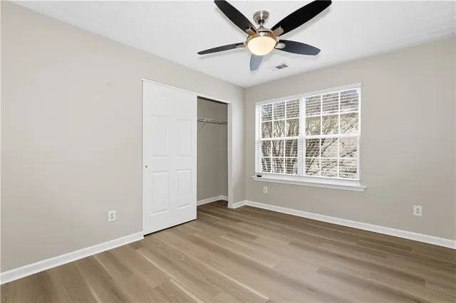 an empty room with a window