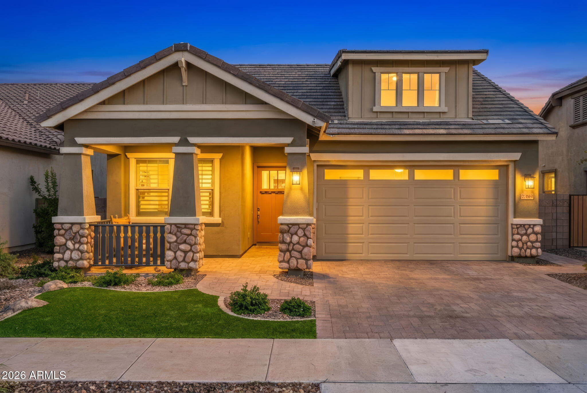 23066 East Mayberry Road Queen Creek, AZ 85142 - Photo 1 of 39 a front view of a house with a yard