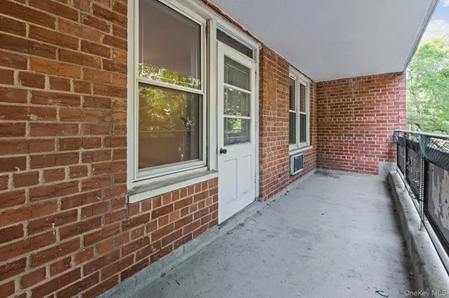 a view of front door of house