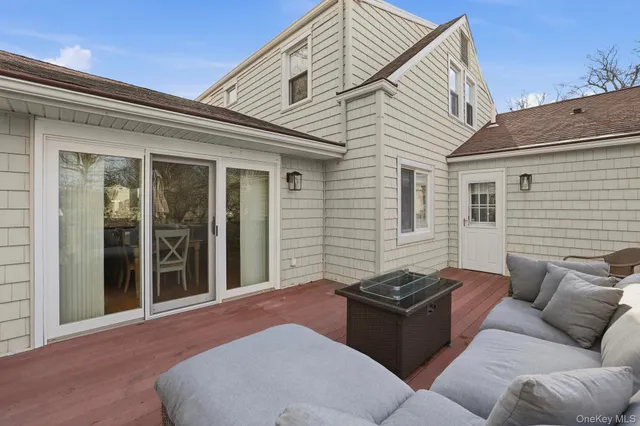 a outdoor living space with furniture