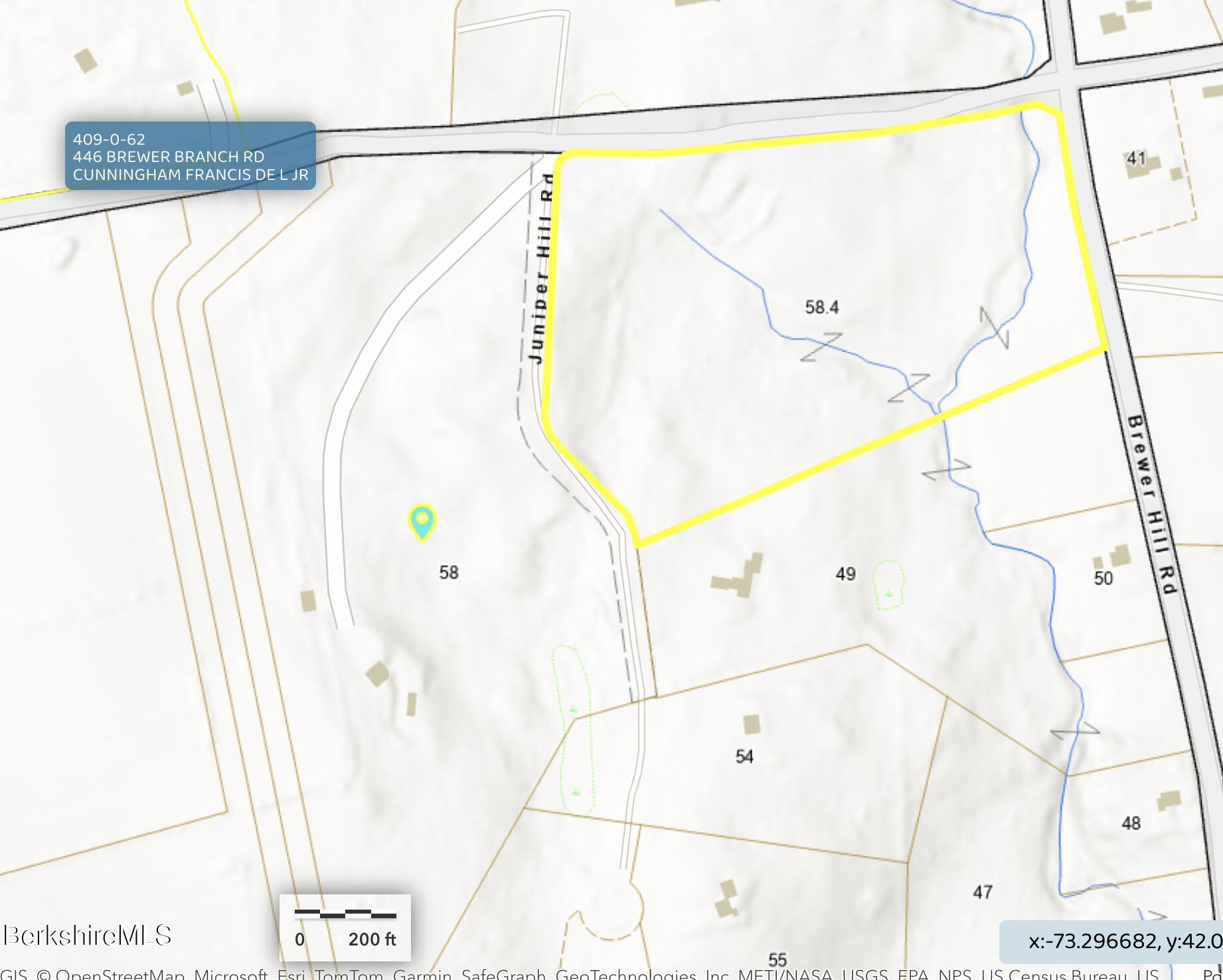 0 Brewer Branch Road Southfield, MA 01259 - Photo 13 of 13 Tax Map